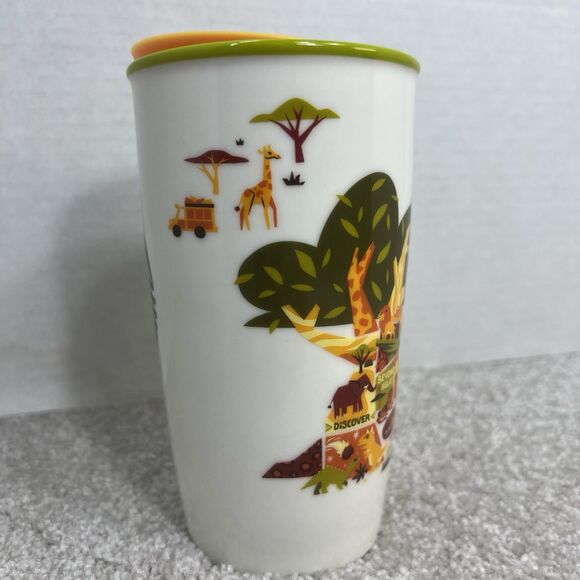 Disney Parks Starbucks Animal Kingdom Ceramic Travel Tumbler 12 oz Mug - Picture 4 of 8
